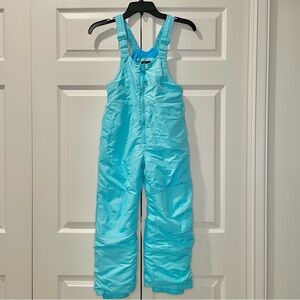 All in Motion Light Blue aqua Kids girls snow bib Overalls size small 6/6x